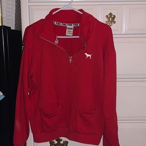 Red PINK half zip